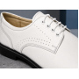 Pantofi Derby bărbați albi din piele naturală cu talpă neagră GKR103AB
